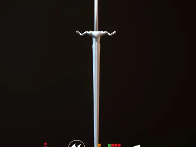 HIE Game Ready Sword D180227 Low-poly 3D model
