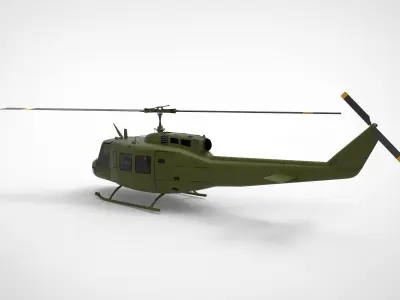 Bell UH-1 Iroquois 3D model purchase