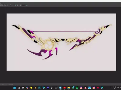 Bow model genshin impact  Low-poly 3D model