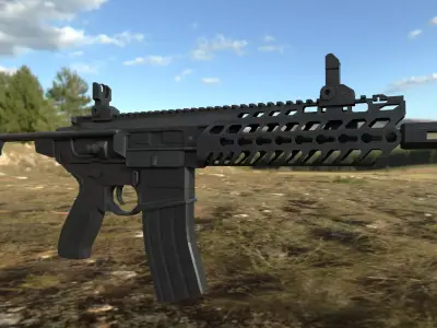 SIG MCX Low-poly 3D model