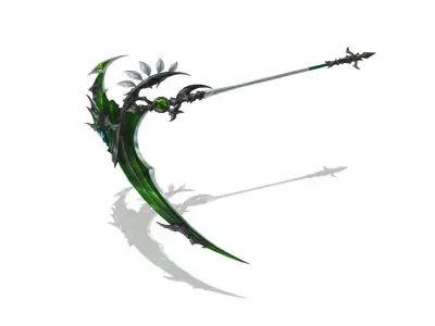 Royal Guard Scythe Low-poly 3D model