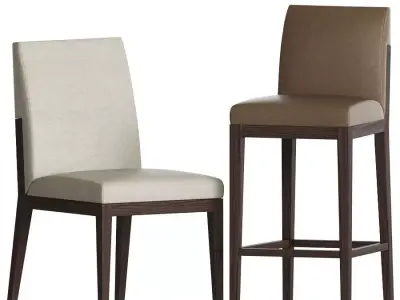 Alia Chair Barstool Set 3D model