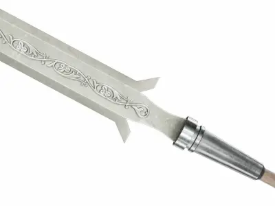 Spear 04 Low-poly 3D model
