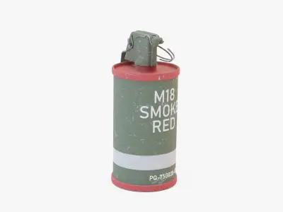 Smoke Grenade Low-poly 3D model 6