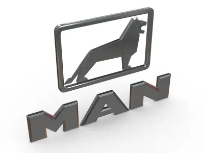 man logo 3D model