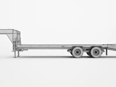 Gooseneck Trailer 01 3D model