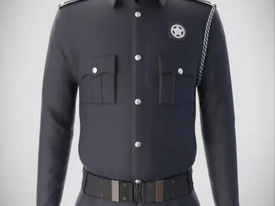 Police Unifrom Low-poly 3D model