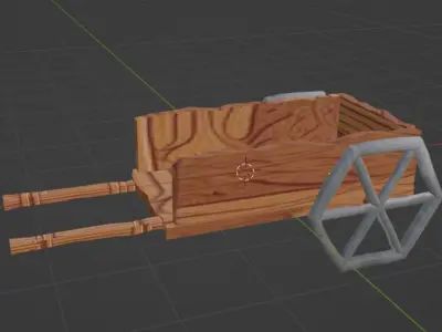 Wagon Low-poly 3D model