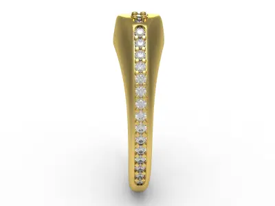 Antique Mini Snake Diamond Ring 3D print model