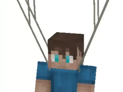 Parachute minecraft character with Free 3D model