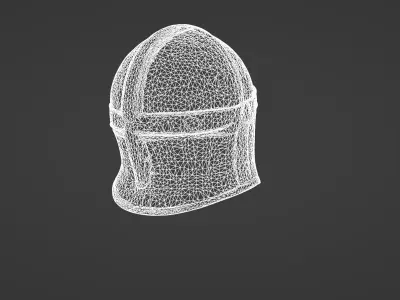Ancient Warrior Helmet Intricately Engraved Battle Gear   3D model
