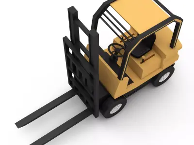 forklift 3D truck Low-poly 3D model