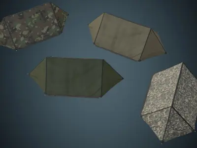 Tent 4B Low-poly 3D model