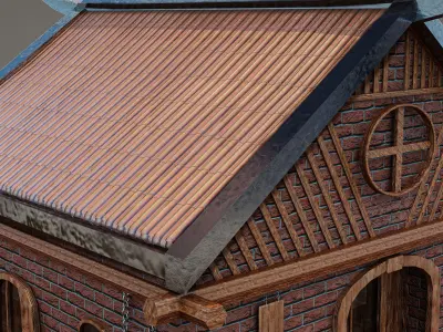 Medieval House Low-poly 3D model buy