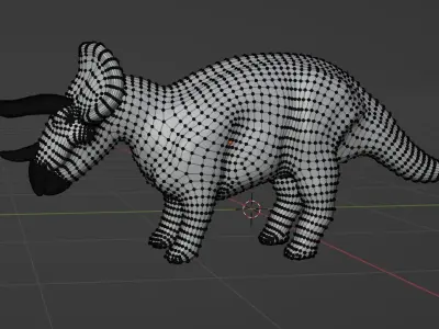 Triceratops Textured and Rigged Free low-poly 3D model