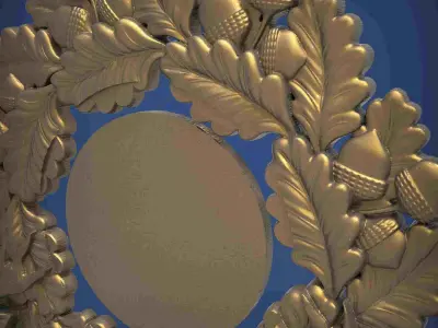 Carved clock for 3D printing and CNC 3D print model 17