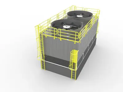 Cooling tower torre de enfriamiento 3D model