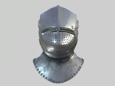 Medieval Armet01 Helmet Low-poly 3D model