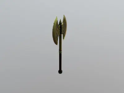 Viking Axe dual blade Free 3D model