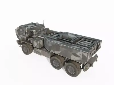 Military vehicle rocket vehicle 3D model