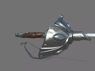 Epee 1 sword Low-poly 3D model