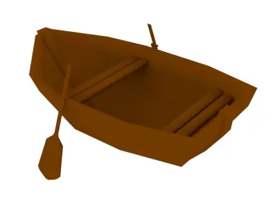 Low poly Boat 3d model Low-poly 3D model