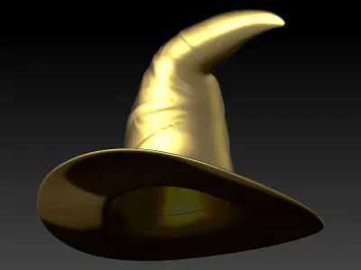 Antique 3D Witch Hat Charm Pendant Jewelry 3D print model