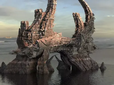 Alien Monolith Shard 4  3D model