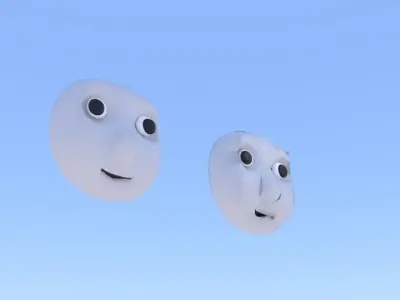 Thomas Friend Face Free low-poly 3D model
