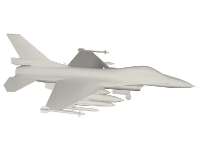 Jet military airplane 3D model