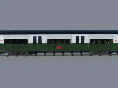 Subway metro train carriage 3D model