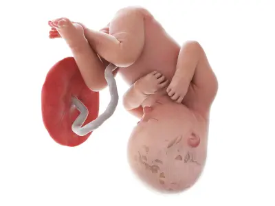 Fetus Week 35 Animated 3D model