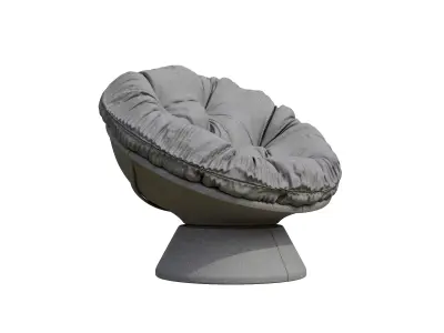 Oversized Swivel Papasan Accent Chair Low-poly 3D model