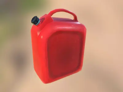 Plastic Gas Can Low-poly 3D model