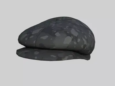Newsboy Hat 04 Dark Camouflage - Character Fashion Design Low-poly 3D model