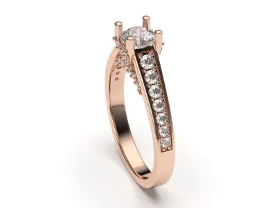 solitaire with ring sizes  8 part S32 3D print model