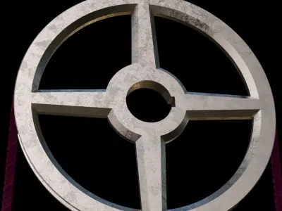 Mechanical Pulley Animated 1 3D model