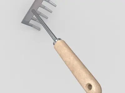 CC0 - Hand Rake Free low-poly 3D model