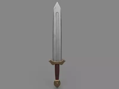 Short Sword 3D Model Low-poly 3D model