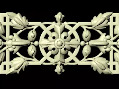 Central decor ornament for furniture 3D model 1161