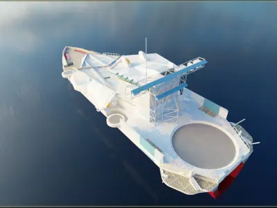 cruiser Low-poly 3D model by rh2