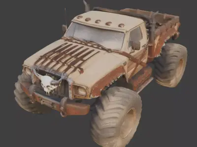 Frontier Raider Monster Truck Low-poly 3D model