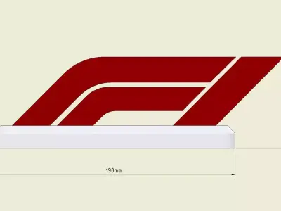 Decorative Formula 1 Logo  3D print model