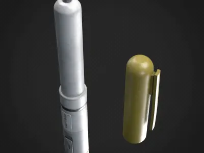 Propital medical syringe - OpenSubdiv-Ready - 4K Text - Easy rig Low-poly 3D model