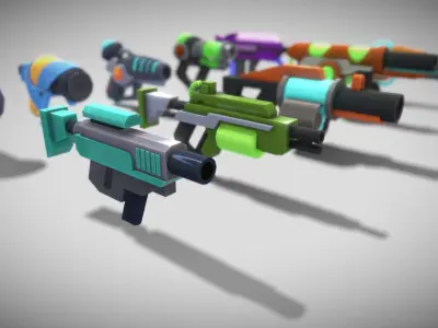 VIASS Colections Gun Low-poly 3D model