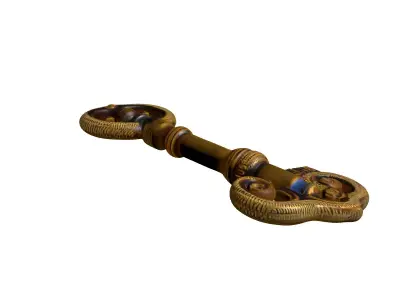 Antique Ornate Skeleton Key Low-poly 3D model