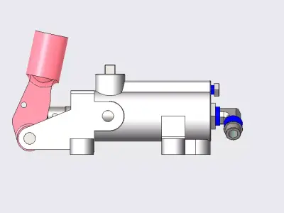 Double Acting Hand Pump 3D model
