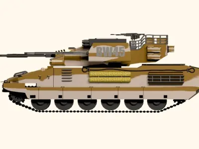 Military Tank Concept 3D Model  3D model