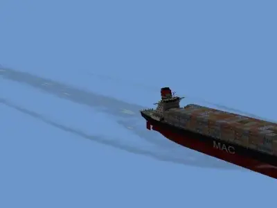 Container Ship  Low-poly 3D model