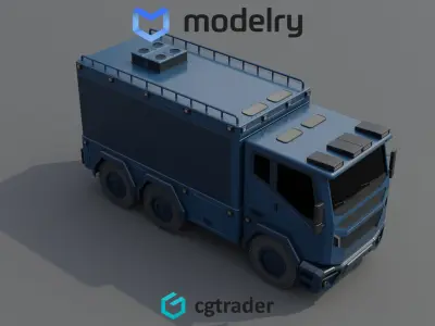 Utility Truck 3D model by OK3D